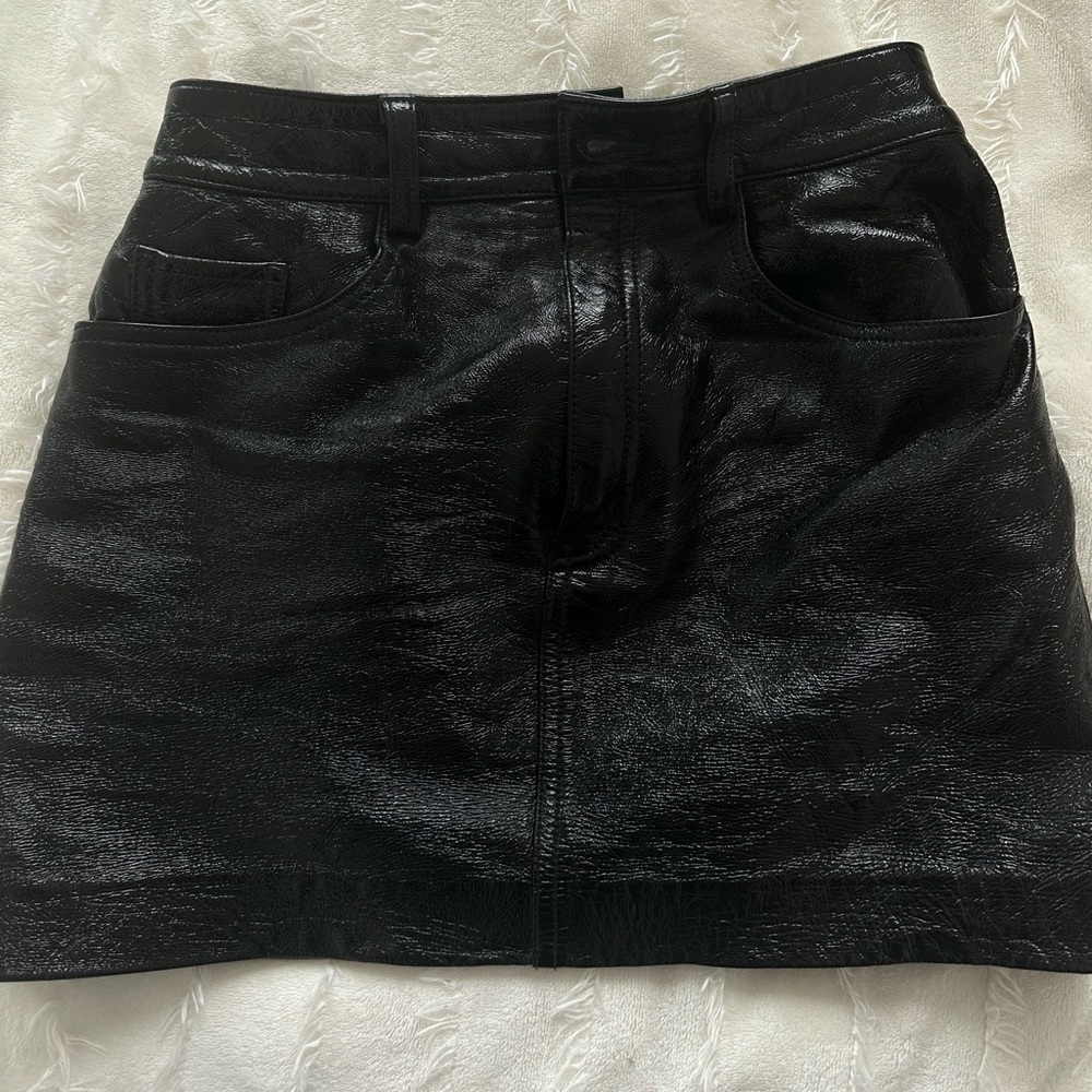 LPA Leather skirt